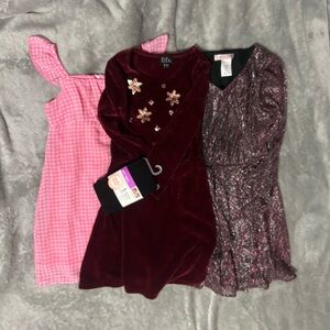 Cute dress set and new ✨ black footed tights